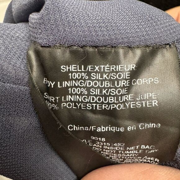 Tory Burch Long Sleeve Marbled Silk Dress - Picture 9 of 10